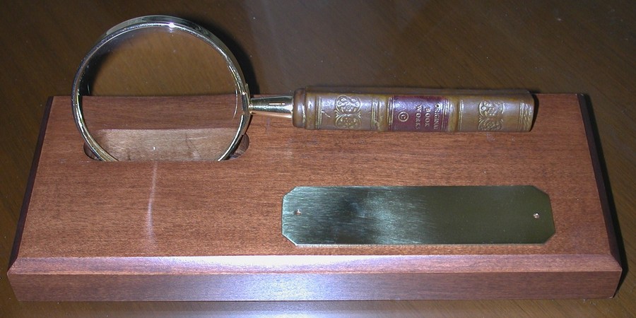 Magnifying Glass on Custom Wood Base