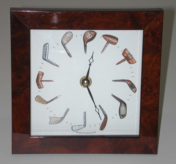 Clock with Golf Heads on Face